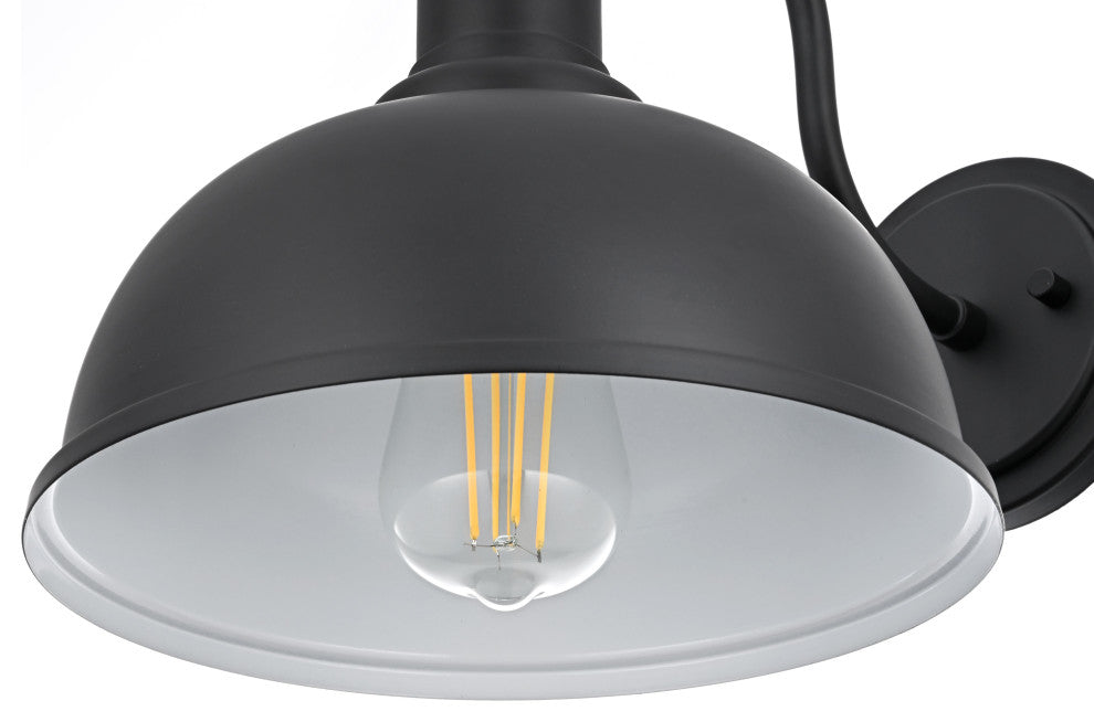 Home Living 9.5" Outdoor Wall Sconce, Black