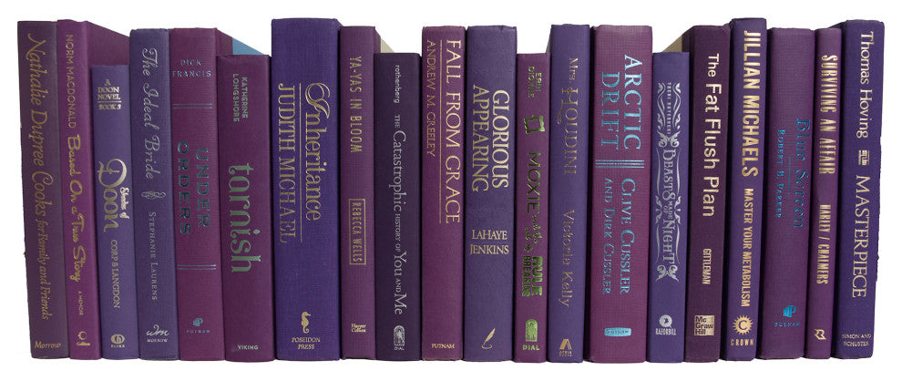 Decorative Books - Orchid - Purple Books By The Foot