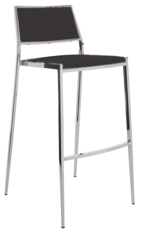 Aaron Stackable Stool, Black, Bar Height