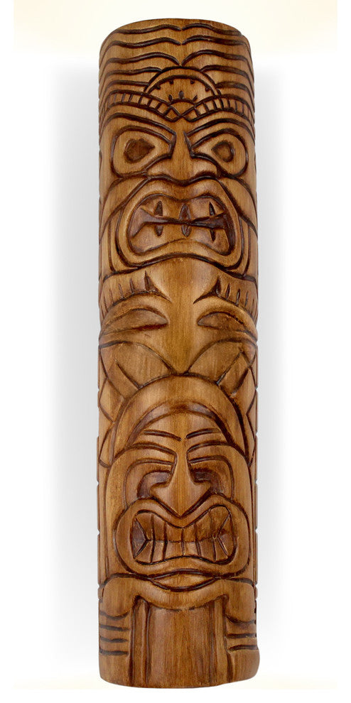 Tiki Totem Wall Sconce, Amber Palm, (1) Outdoor Sheltered Socket for Wet Locations