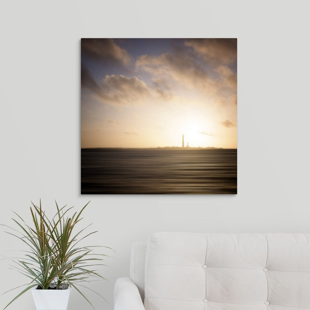 "Ile Vierge lighthouse" Wrapped Canvas Art Print, 24"x24"x1.5"