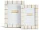 Two's Company Lines Set of 2 Brass Lines Photo Frames, 2 Sizes: 4"x6" and 5"x7"