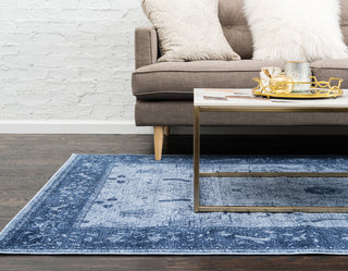 Unique Loom Blue La Jolla Floral 7'x10' Area Rug