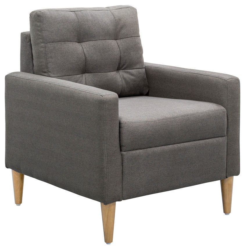 510 Design Dani Tufted back Accent Chair, Grey