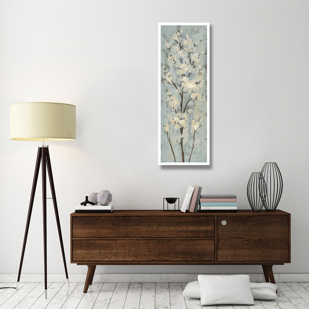 "Almond Branch II on Light Blue" Paper Print by Silvia Vassileva, 20"x56"