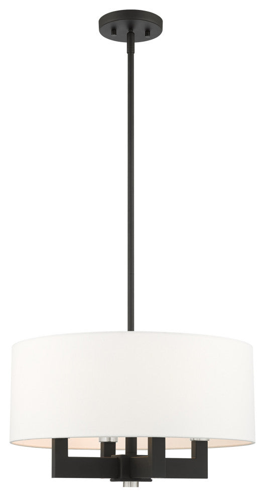 Livex Lighting Cresthaven 4 Light Black Chandelier