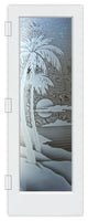 Interior Prehung Door or Interior Slab Door - Palm Sunset - Primed - 30" x...