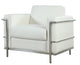 Sherry Modern Living Room Collection, White, Accent Chair