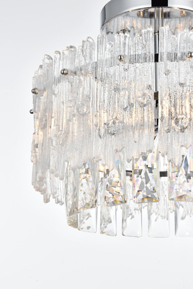 Home Living 12" Flush Mount, Chrome