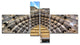 Facade of the Dom Church in City, Cityscape Art Canvas Print, 60"x32", 4 panels