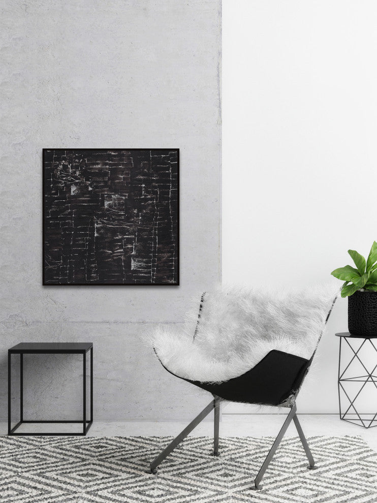 "Swift Reaction" Floater Framed Painting Print on Canvas, 12x12