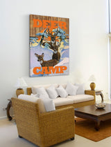 "Deer Camp 2" Painting Print on Canvas by Saturday Evening Post