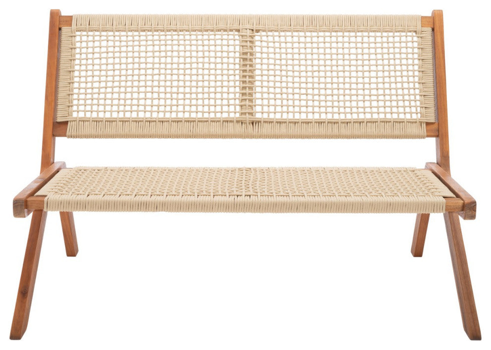 Safavieh Kobina Outdoor Bench Natural/Natural Rope