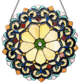 CHLOE Lighting Ayla Victorian Tiffany-Style Glass Window Panel, 18"