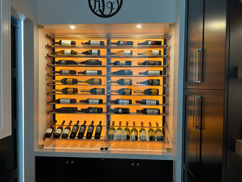 Evolution Wine Wall 2C 15, 18 Bottles, Matte Black