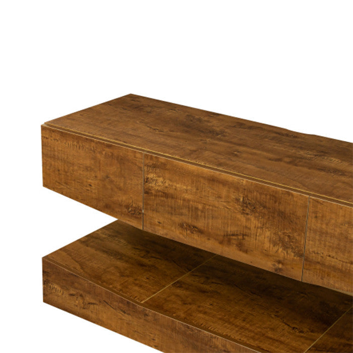 Three drawers MDF WALL-MOUNTED TV Cabinet with Walnut finish