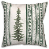 Christmas Tree Green Pattern 2 18x18 Spun Poly Pillow