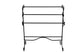 Benzara Spacious Metal Blanket Rack With Three Bars, Black