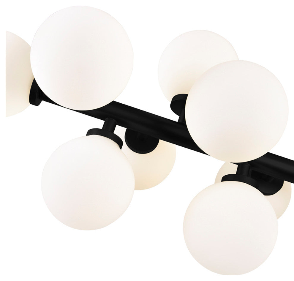Arya 16 Light Chandelier With Black Finish