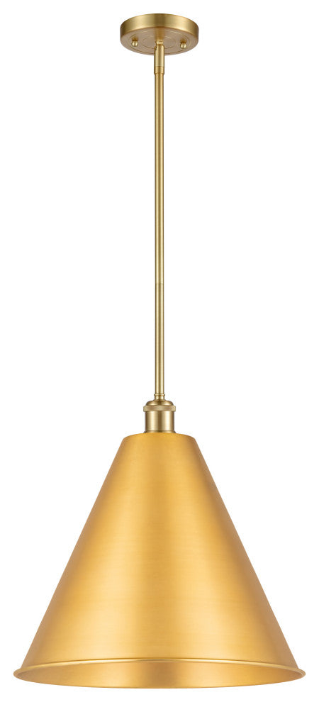 Ballston Cone Pendant, Satin Gold, LED
