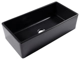 Austen Matte Black Fireclay 36" Single Bowl Farmhouse Undermount Kitchen Sink