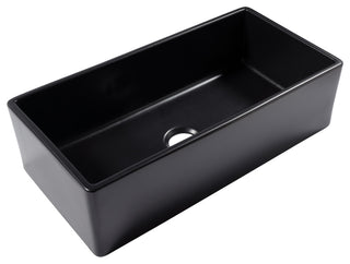 Austen Matte Black Fireclay 36" Single Bowl Farmhouse Undermount Kitchen Sink