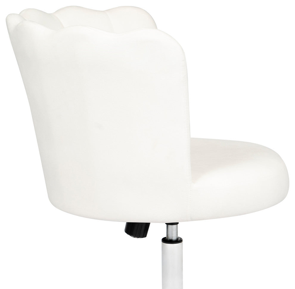 Alana Vanity Chair With 360 Degrees Swivel, White