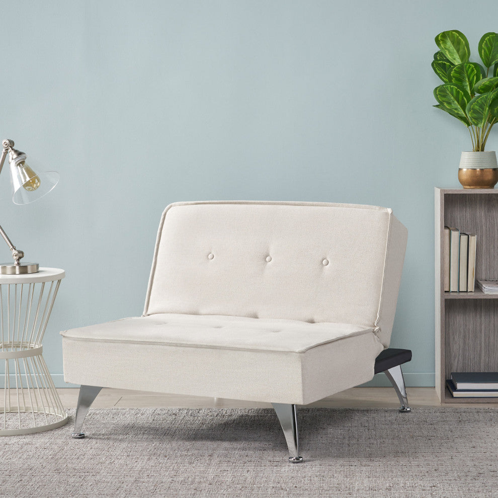 Gemma Modern Fabric Reclining Chair Ottoman