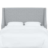 Fully Upholstered Wingback Headboard, Zuma Pumice, California King