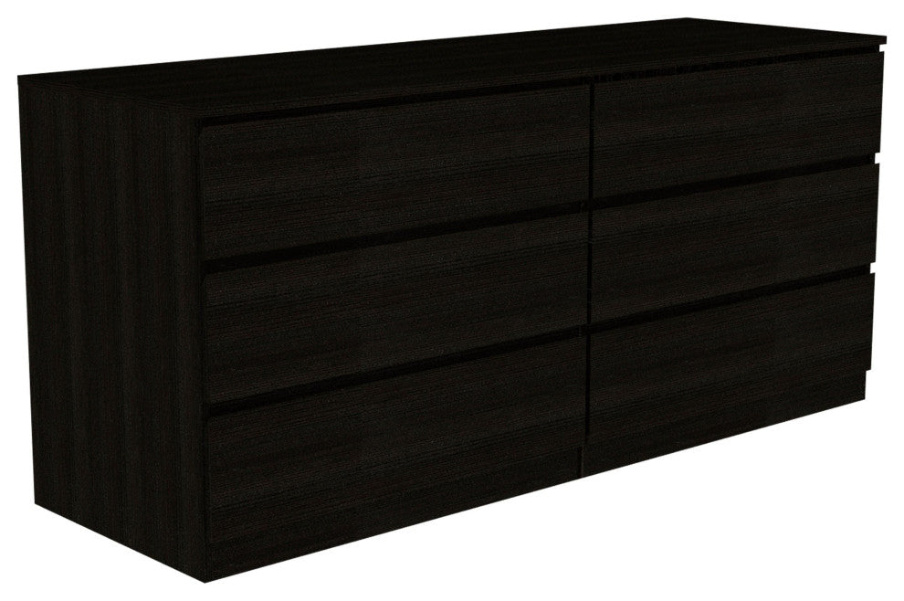 Tryon 2-Piece Bedroom Set, Dresser and Double Dresser, Black