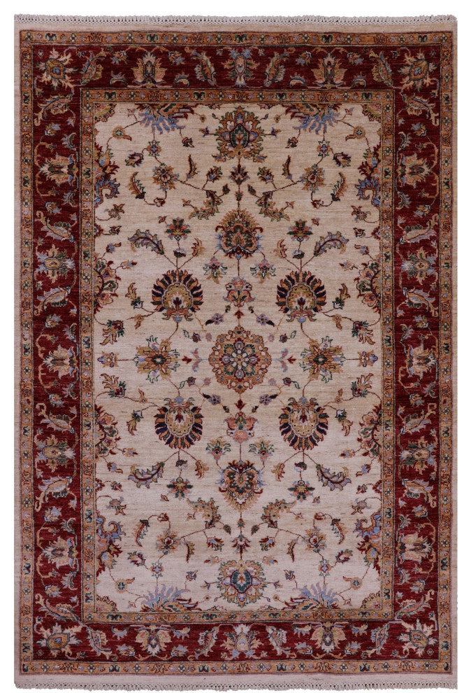 5' 7" X 8' 4" Handmade Persian Tabriz Wool Rug - Q12760