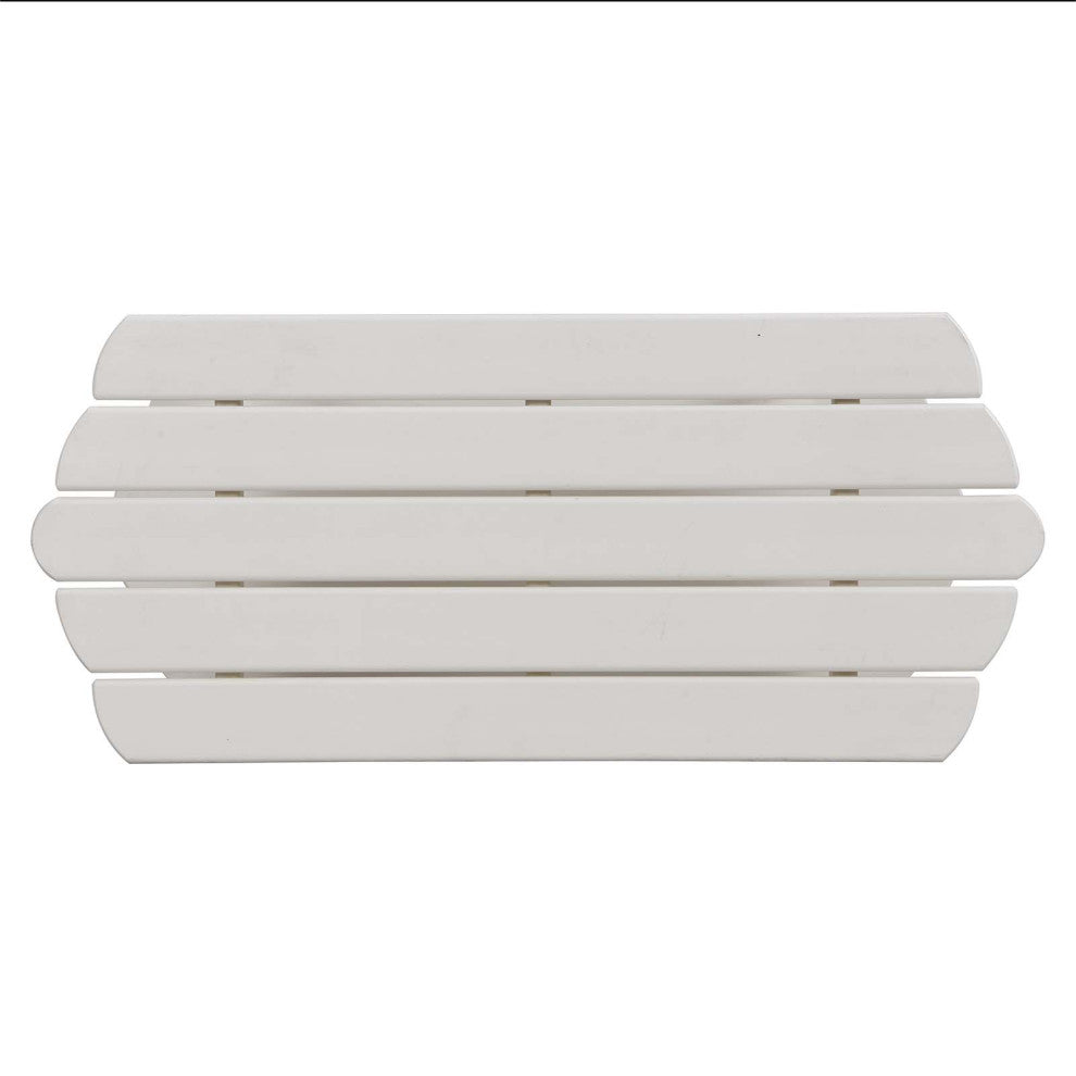 2 Tier Patio Table, Adirondack Outdoor Coffee Table for Backyard Pool, White