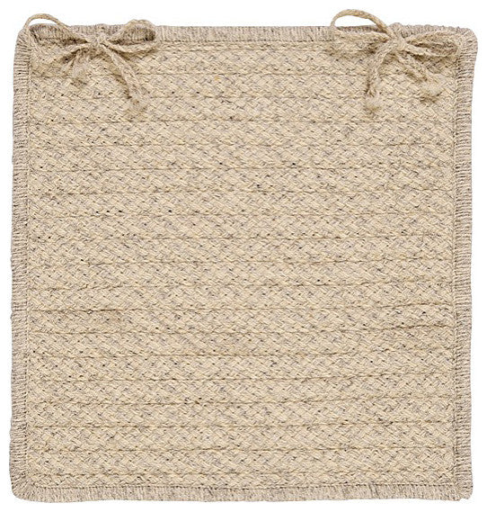 Colonial Mills Chair Pad Natural Wool Houndstooth Cream Chair Pad