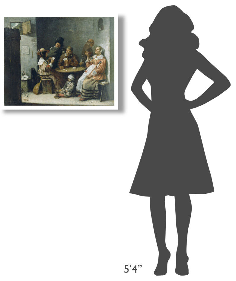 "Card Players" Digital Paper Print by Josse van Craesbeeck, 30"x24"
