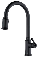 Karran KKF310 1-Handle Pull Down Dual Function Sprayer Faucet, Matte Black