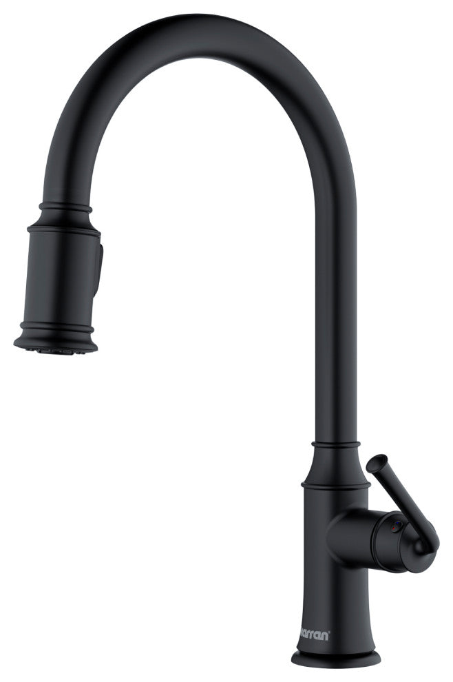 Karran KKF310 1-Handle Pull Down Dual Function Sprayer Faucet, Matte Black