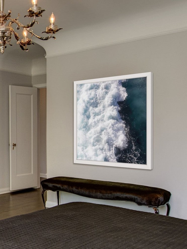 "Midnight Blue Wave" Framed Print by Ingrid Beddoes
