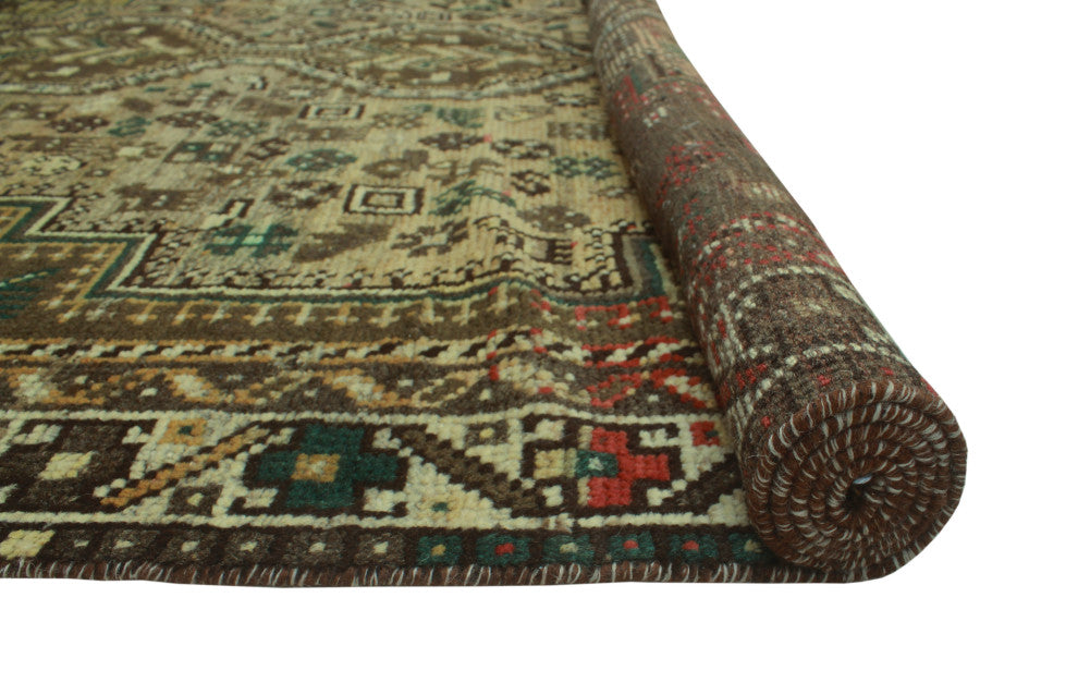 Fine Vintage Distressed Alicia Brown Rug