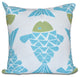 Big Fish, Animal Print Pillow, Turquoise, 16"x16"