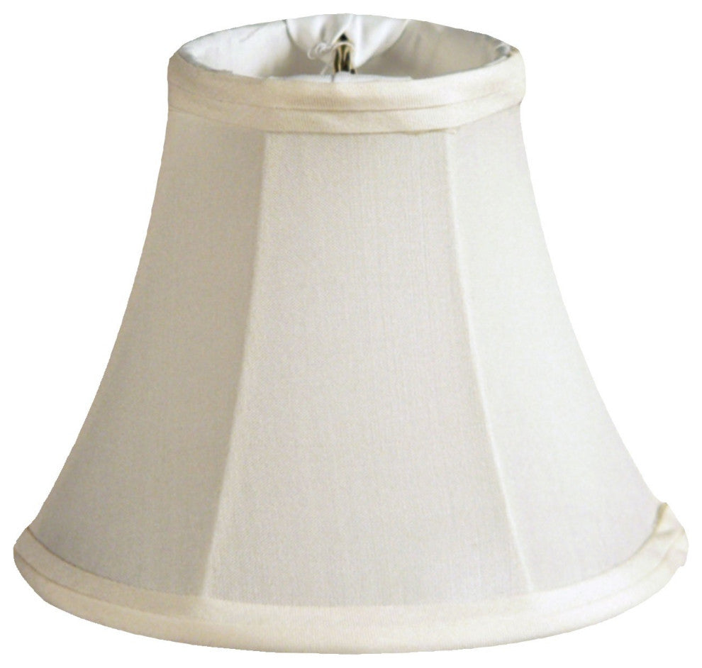 4" Ivory Slanted Silk Set of 6 Chandelier Pongee Shantung Lampshades