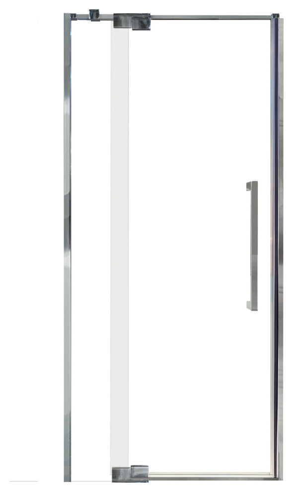 Transolid Irene 36"W x76"H Pivot Shower Door in Polished Chrome with Clear Glass