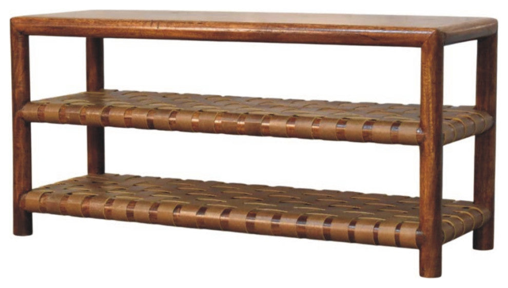 Shoe Rack Regency Woven Chestnut 2 slot Artisan Furniture