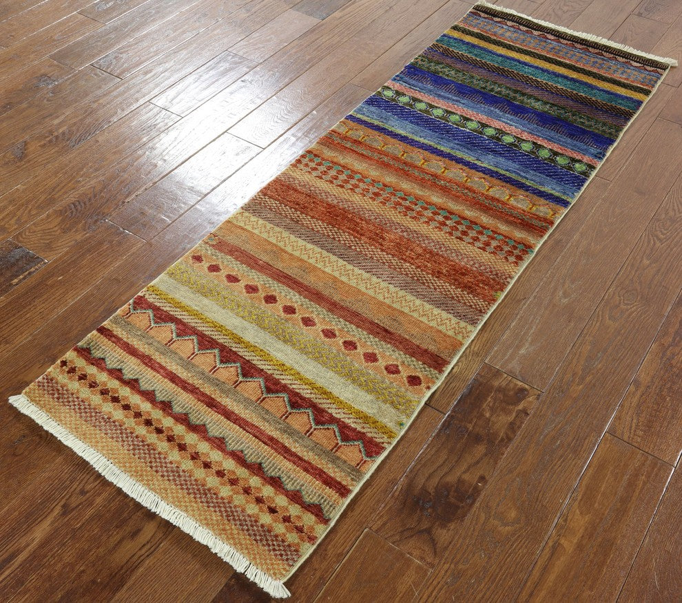 Runner Oriental Loribaft Super Gabbeh Rug, 2x6