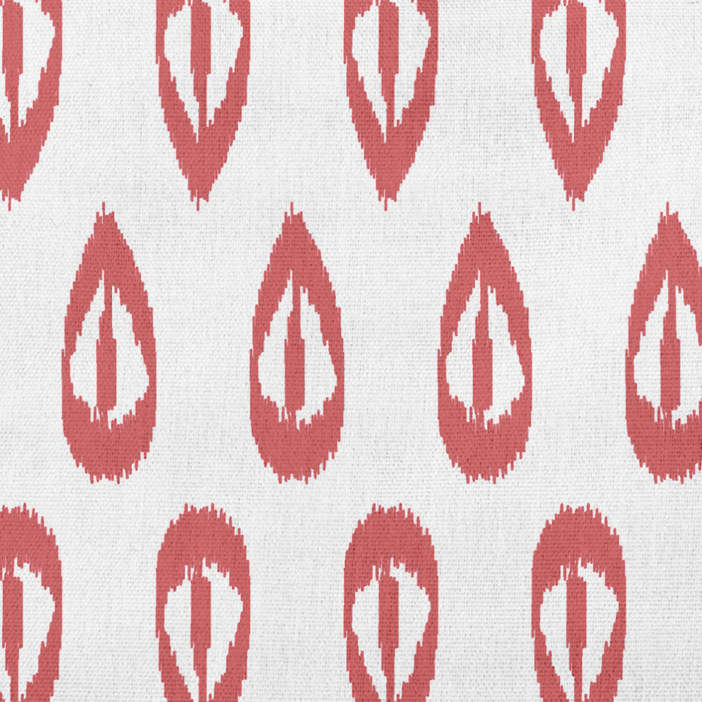 Ikat Tears Decorative Throw Pillow, Red-Orange, 26x26"