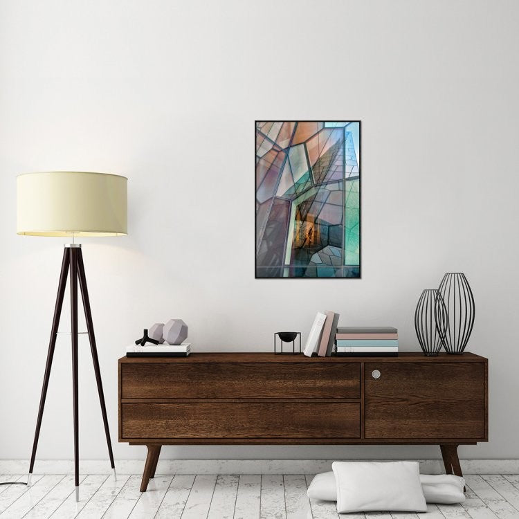 "Colour Mosaic" Framed Canvas Giclee by Jure Kravanja, 25x37"