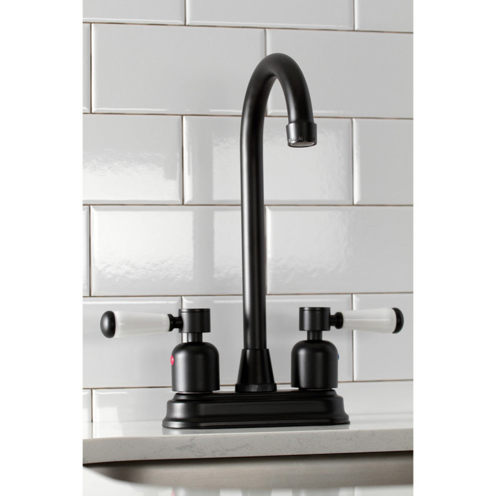 Kingston Brass KB8490DPL Paris Bar Faucet, Matte Black