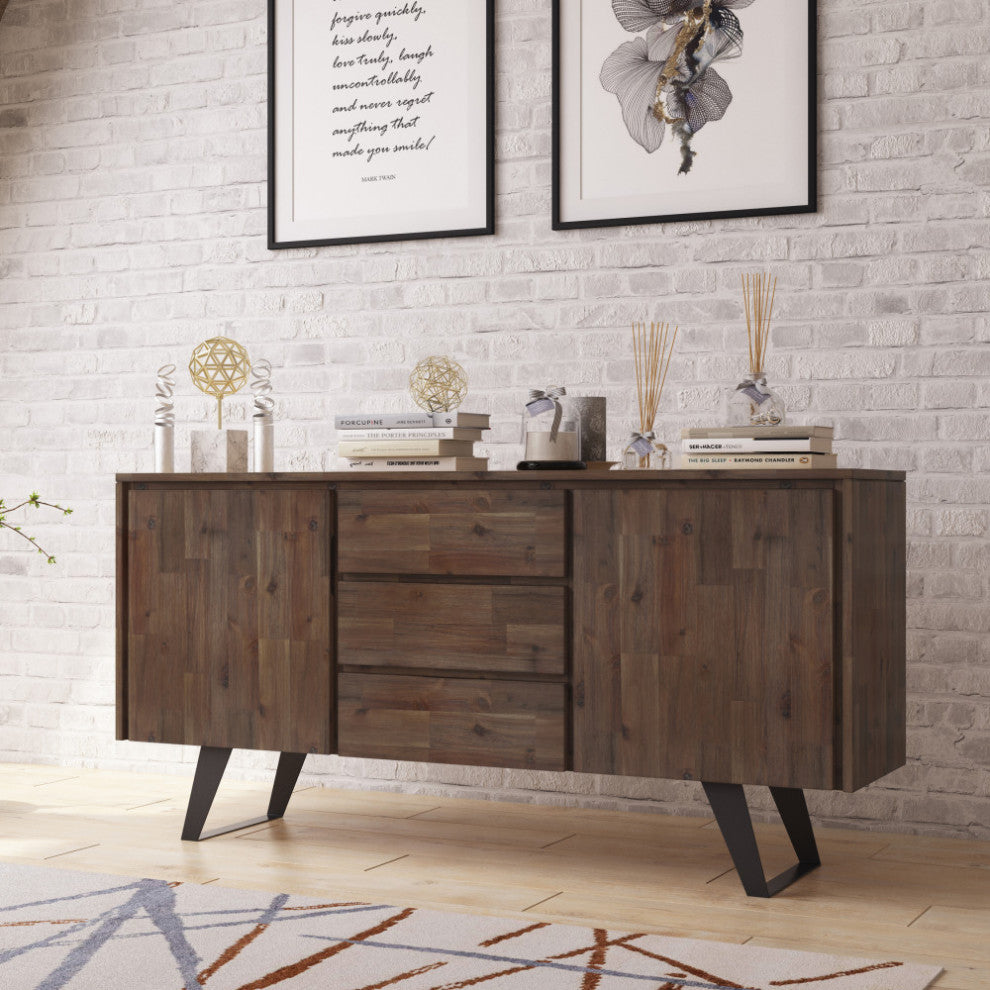 Lowry Sideboard Buffet, Rustic Natural Aged Brown