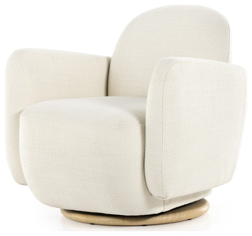 Enya Swivel Chair, Gibson White