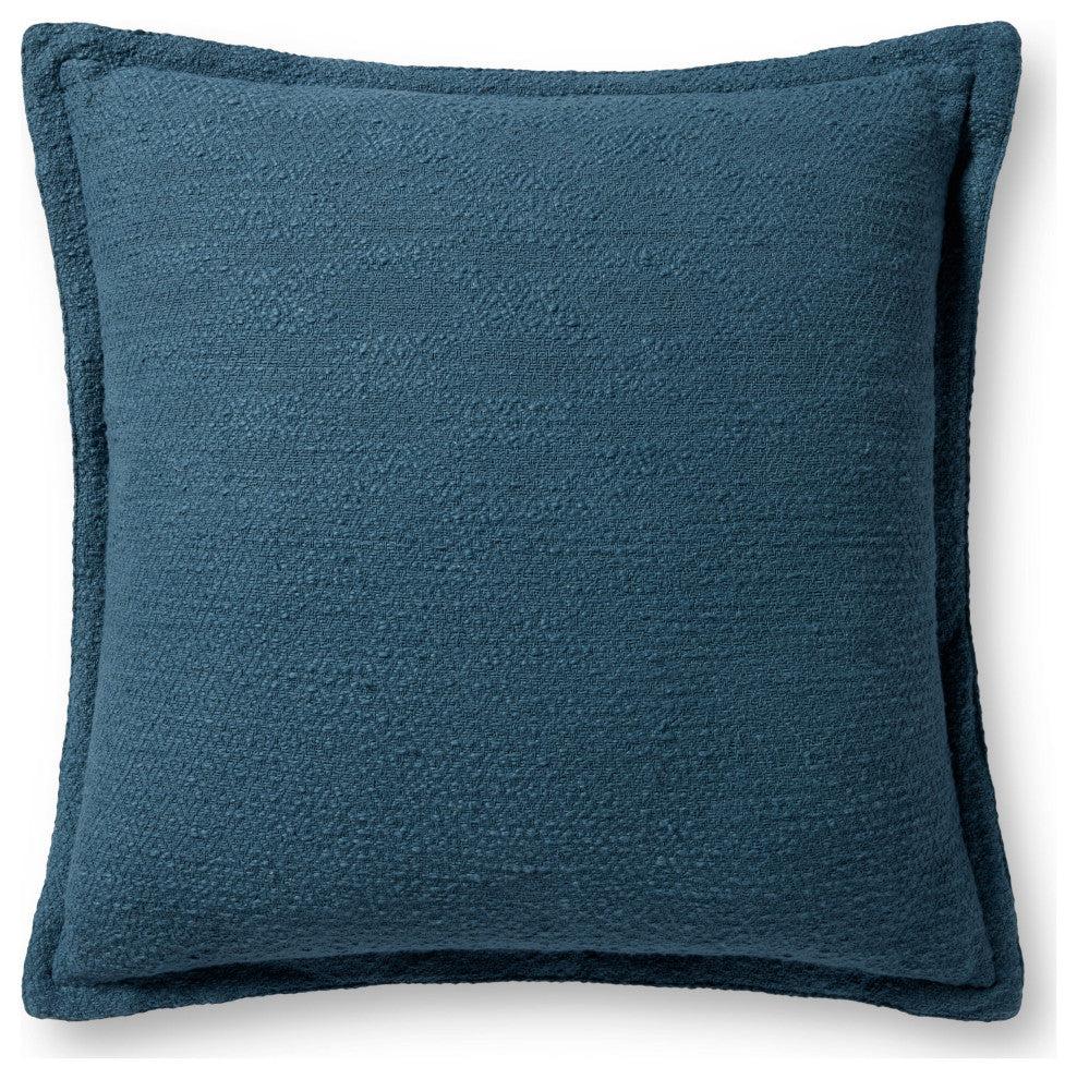 Chris Loves Julia x Loloi Morris Blue 22'' x 22'' Cover With Poly Pillow