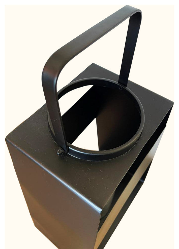 Modern Black and Glass Candle Holder